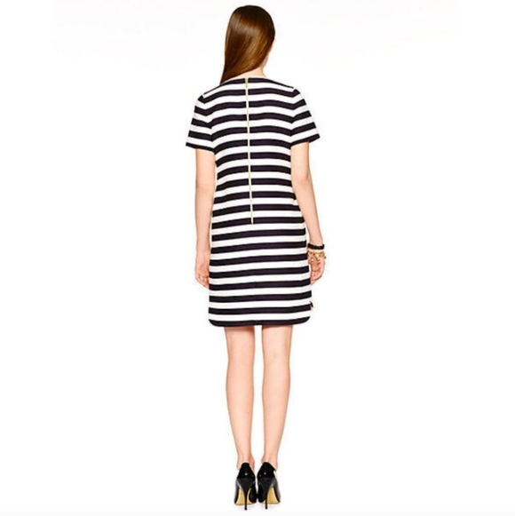 Kate Spade Striped Black and White Striped Shift Dress - Picture 2 of 10